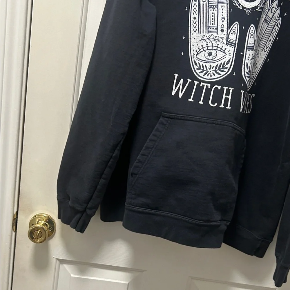 Port & Company Black Graphic Hoodie - Thick Thighs Witch Vibes  Size XLARGE - Picture 6 of 15